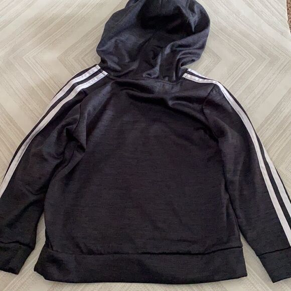 Adidas Boys Front Pocket Hooded Sweatshirt - Picture 6 of 6